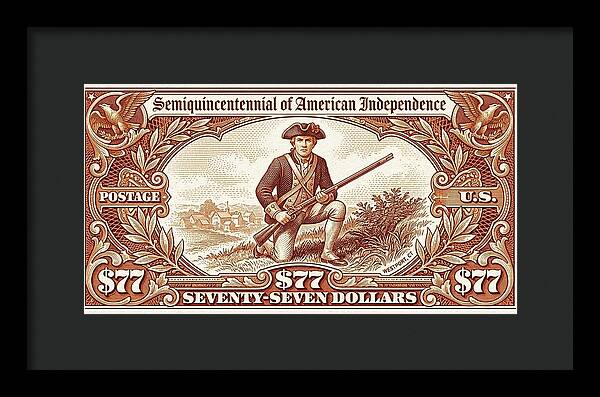Minuteman $77 - Framed Print