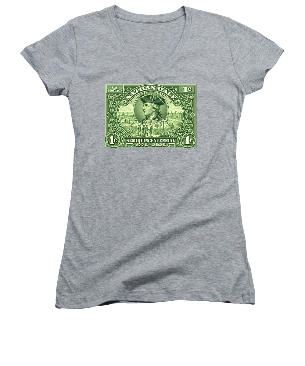 Nathan Hale 1c - Women's V-Neck