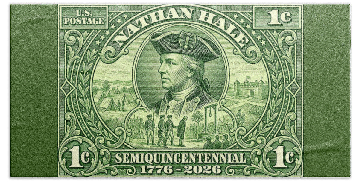 Nathan Hale 1c - Beach Towel