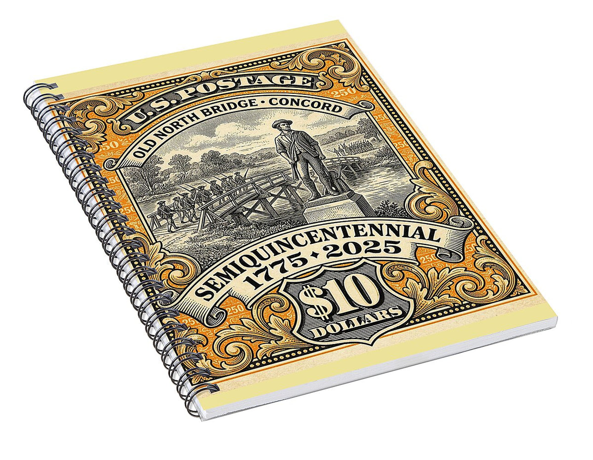 Old North Bridge $10 - Spiral Notebook