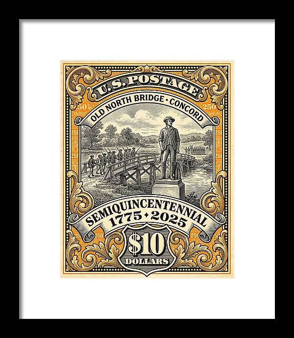 Old North Bridge $10 - Framed Print