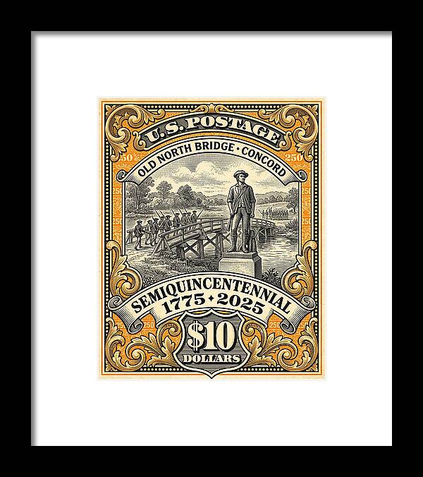 Old North Bridge $10 - Framed Print