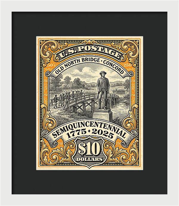 Old North Bridge $10 - Framed Print