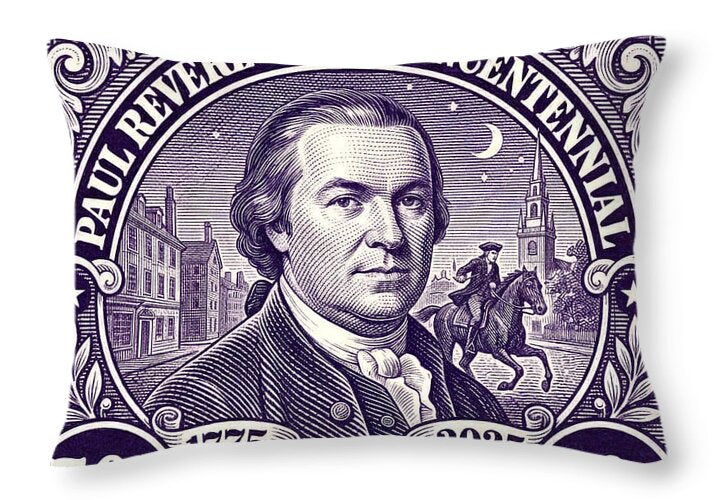 Paul Revere 50c I - Throw Pillow