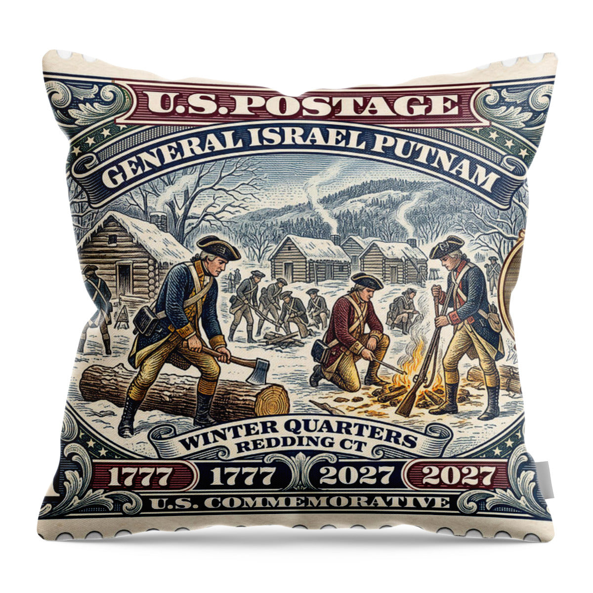 Putnam at Redding $1 - Throw Pillow