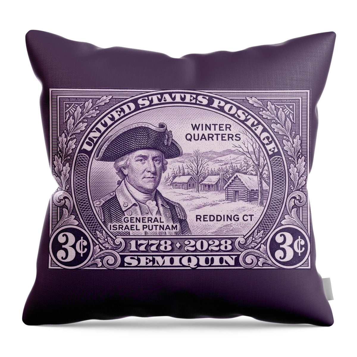 Putnam at Redding 3c - Throw Pillow