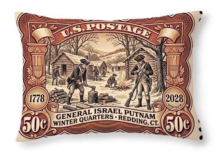 Putnam at Redding 50c 2 - Throw Pillow