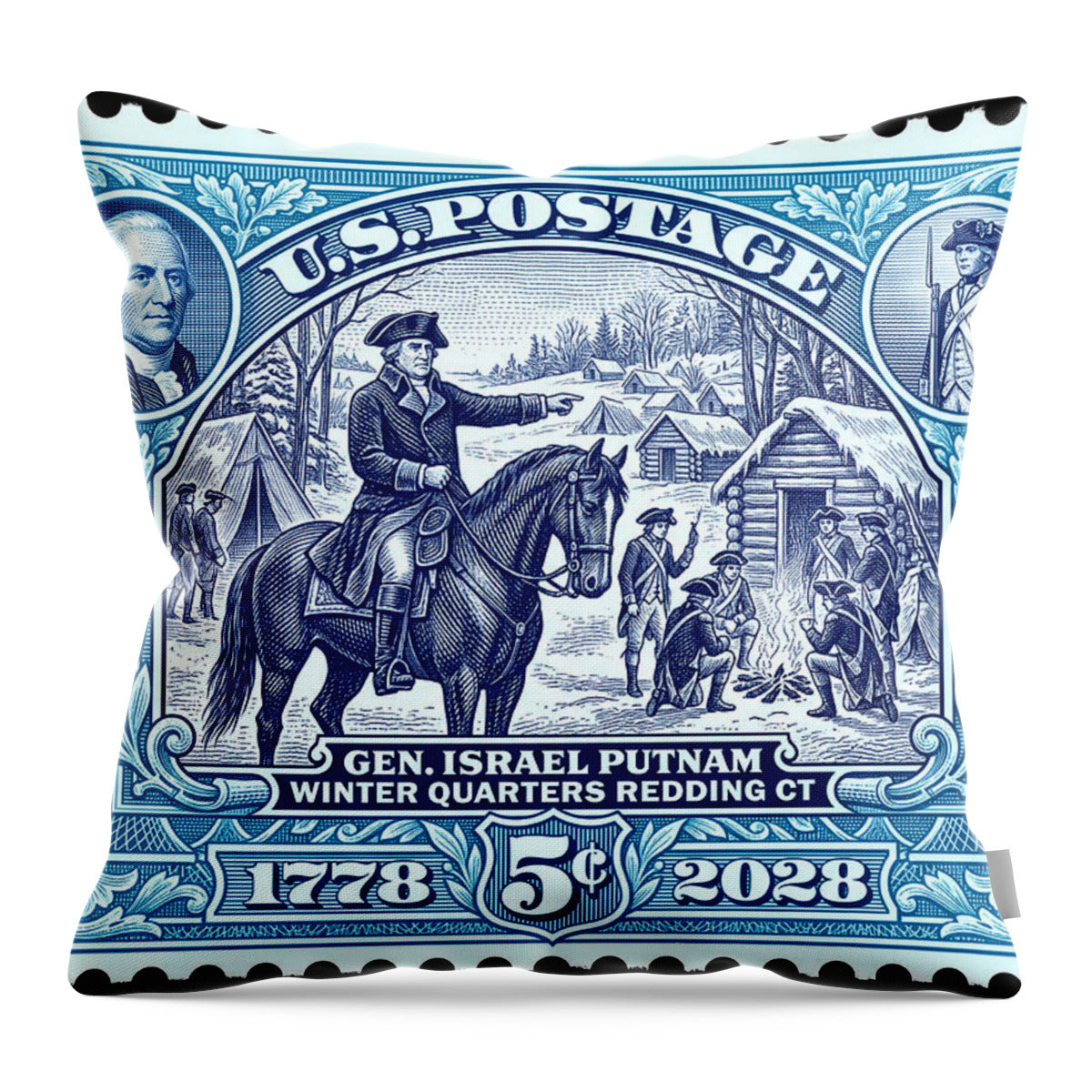 Putnam at Redding 5c - Throw Pillow
