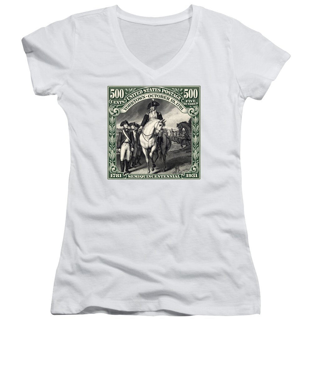 Seige of Yorktown 500c - Women's V-Neck