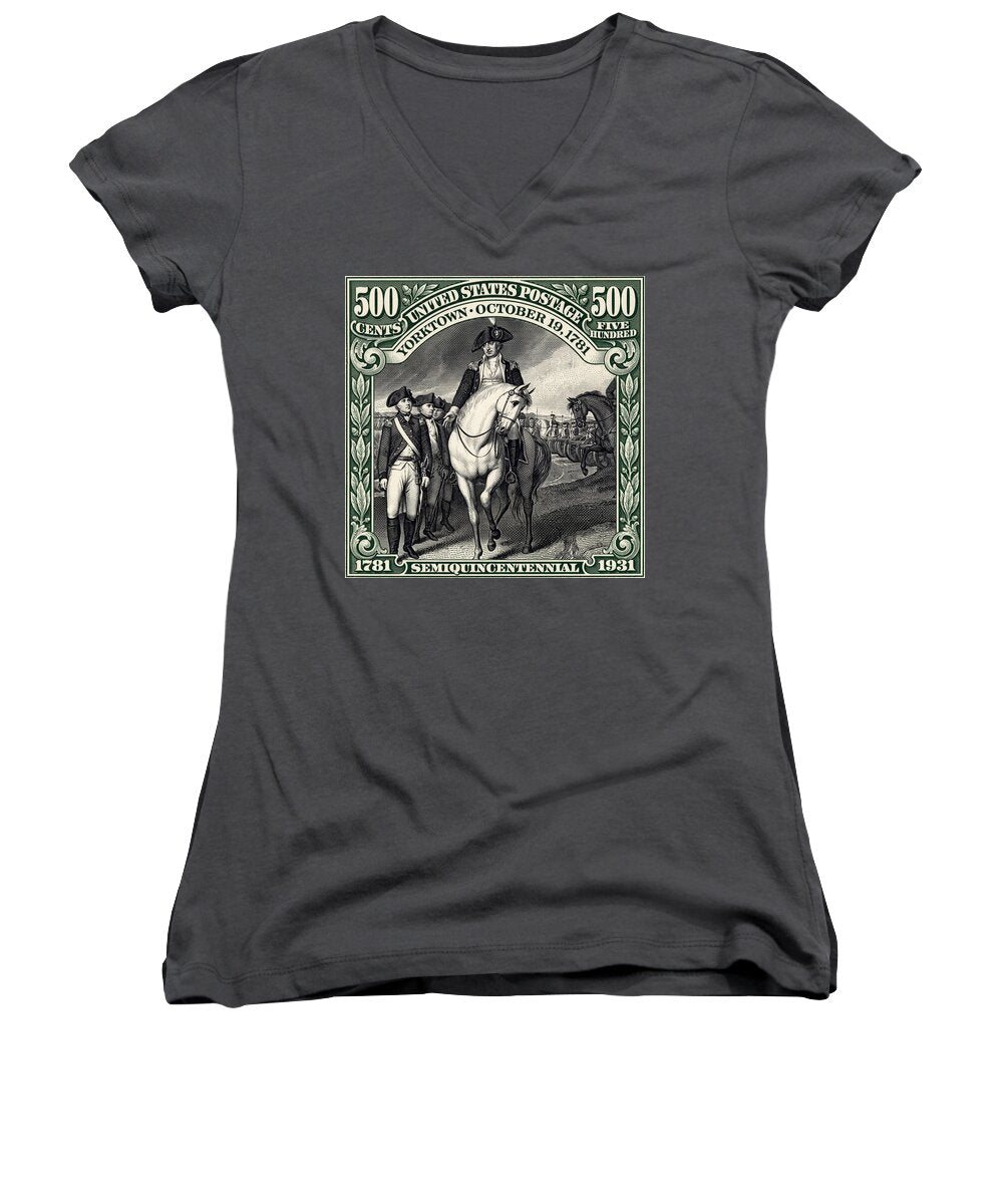 Seige of Yorktown 500c - Women's V-Neck