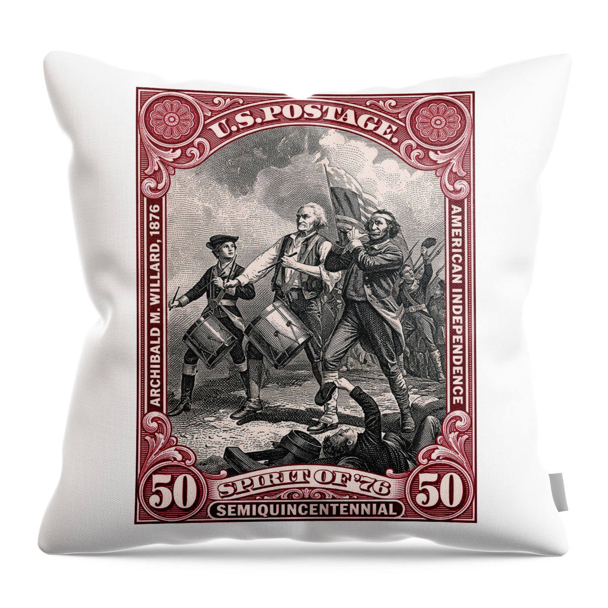 Spirit of 76 50 - Throw Pillow