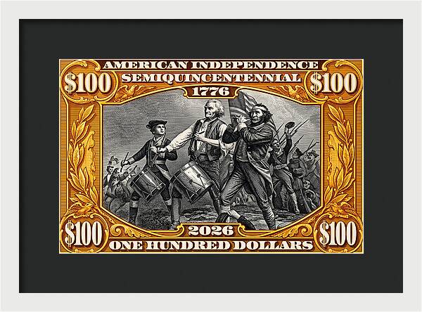 Spirit of '76 Stamp $100 - Framed Print