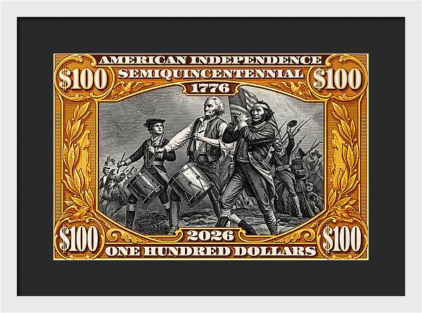 Spirit of '76 Stamp $100 - Framed Print