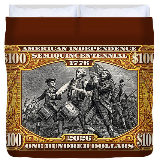 Spirit of '76 Stamp $100 - Duvet Cover