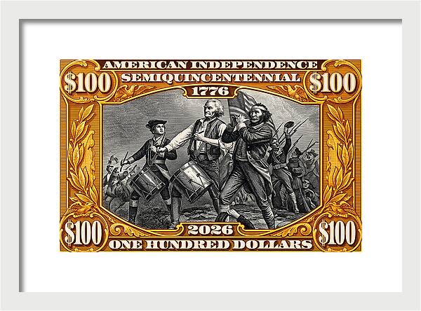 Spirit of '76 Stamp $100 - Framed Print