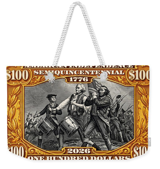 Spirit of '76 Stamp $100 - Weekender Tote Bag