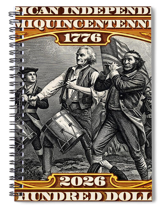 Spirit of '76 Stamp $100 - Spiral Notebook