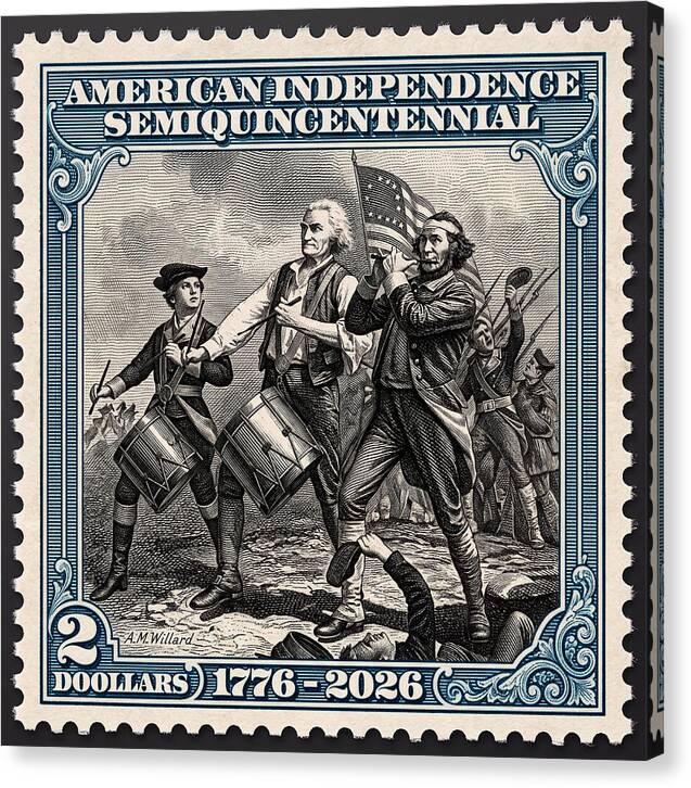 Spirit of '76 Stamp $2 - Canvas Print