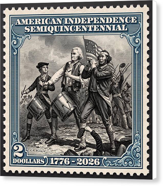Spirit of '76 Stamp $2 - Canvas Print