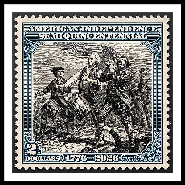 Spirit of '76 Stamp $2 - Framed Print