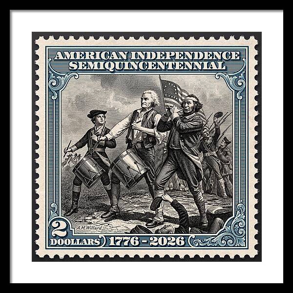 Spirit of '76 Stamp $2 - Framed Print