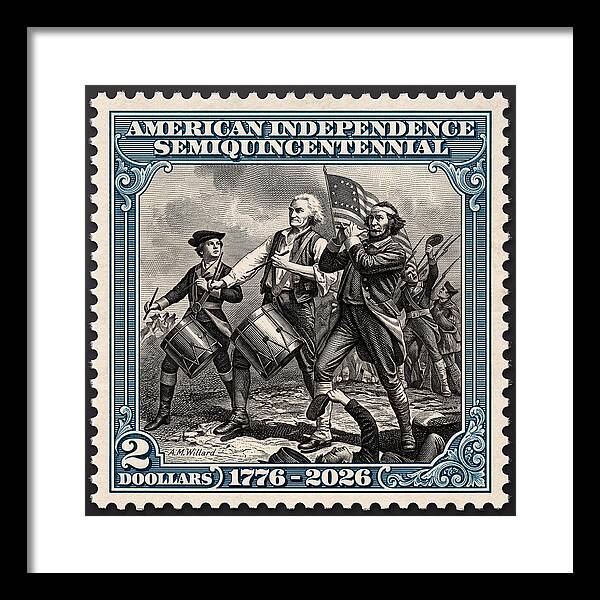Spirit of '76 Stamp $2 - Framed Print