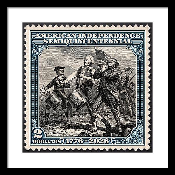 Spirit of '76 Stamp $2 - Framed Print