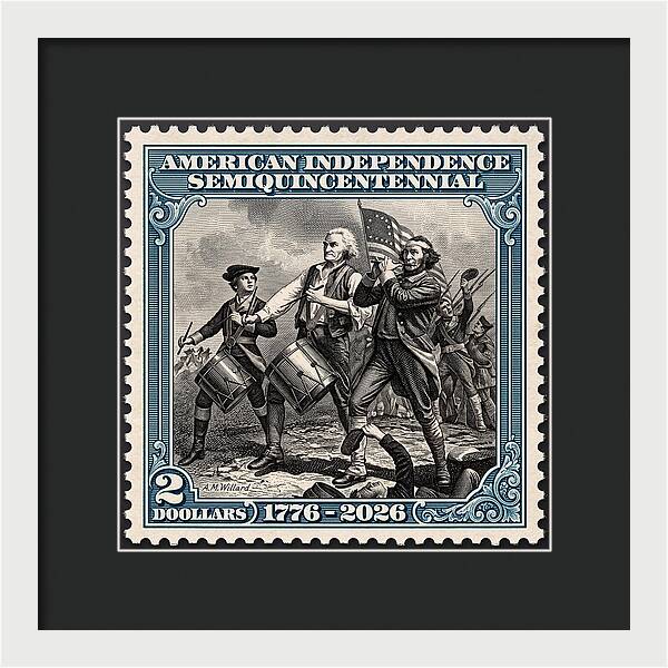 Spirit of '76 Stamp $2 - Framed Print