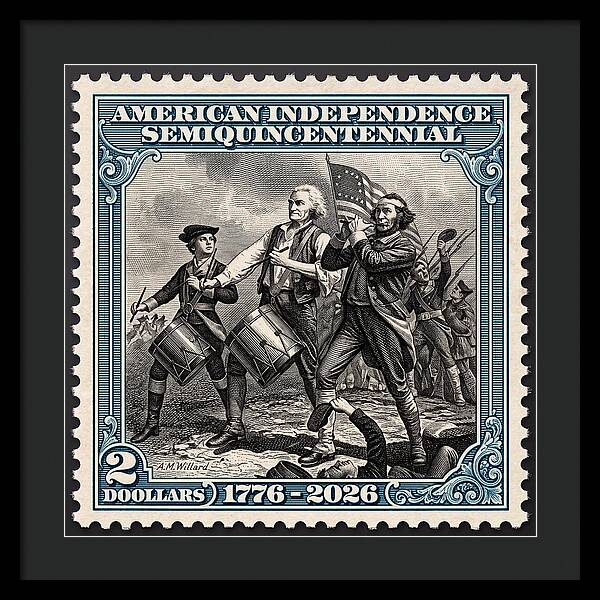 Spirit of '76 Stamp $2 - Framed Print