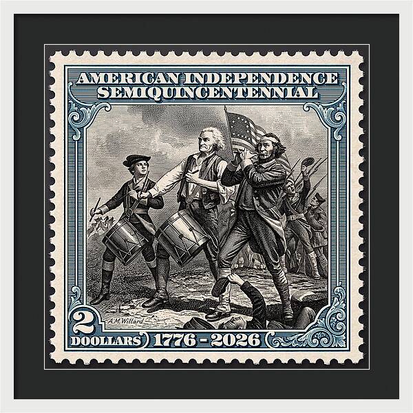 Spirit of '76 Stamp $2 - Framed Print