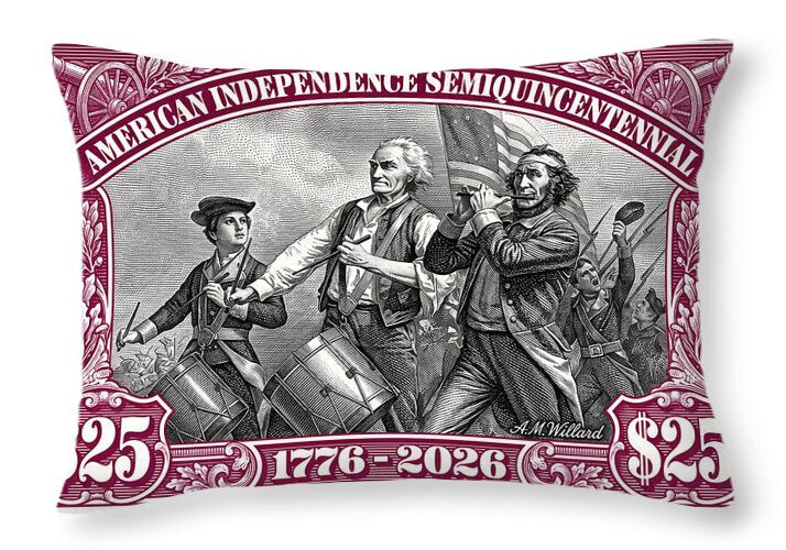 Spirit of '76 Stamp $25 - Throw Pillow
