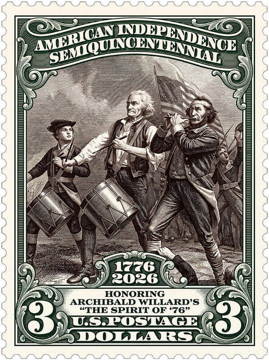 Spirit of '76 Stamp $3 2 - Art Print