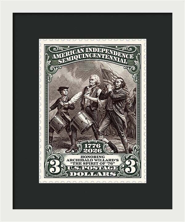 Spirit of '76 Stamp $3 2 - Framed Print