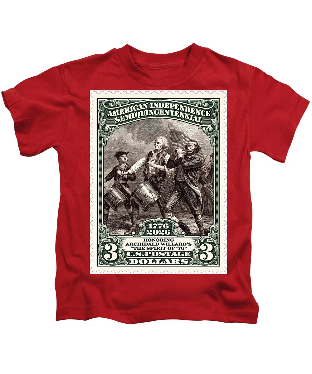 Spirit of '76 Stamp $3 2 - Kids T-Shirt
