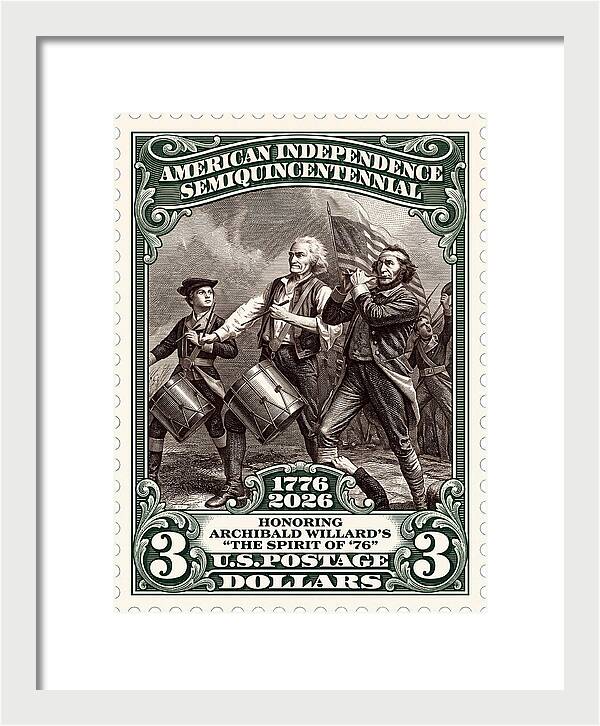 Spirit of '76 Stamp $3 2 - Framed Print