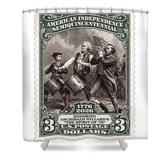 Spirit of '76 Stamp $3 2 - Shower Curtain