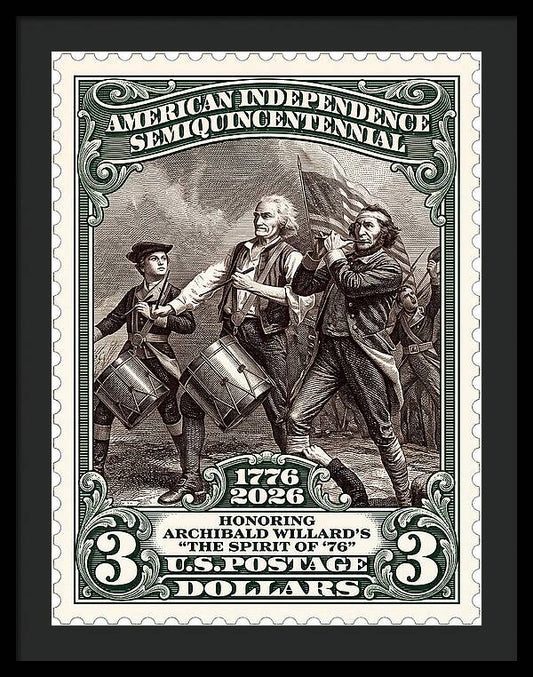Spirit of '76 Stamp $3 2 - Framed Print