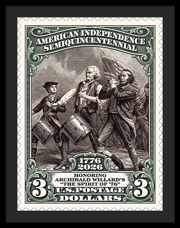 Spirit of '76 Stamp $3 2 - Framed Print