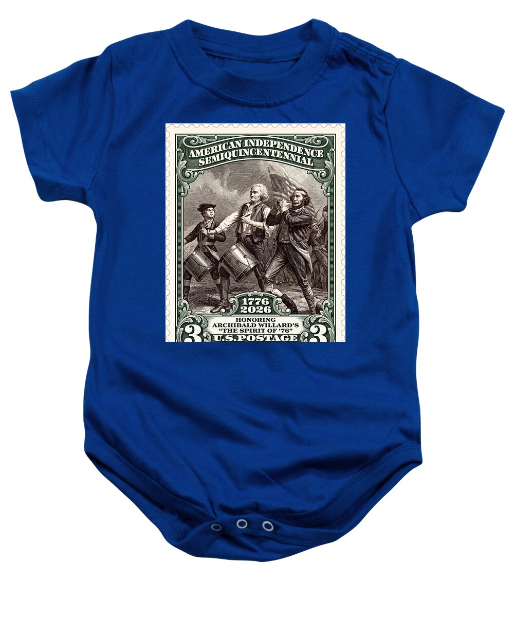 Spirit of '76 Stamp $3 2 - Baby One-Piece