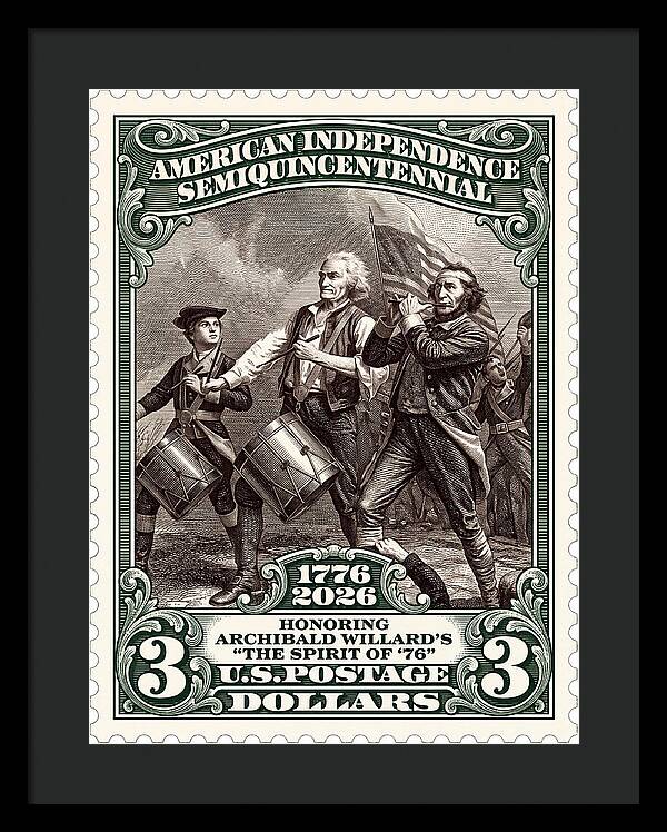 Spirit of '76 Stamp $3 2 - Framed Print