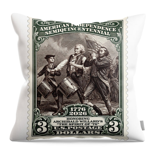 Spirit of '76 Stamp $3 2 - Throw Pillow