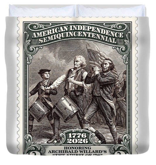Spirit of '76 Stamp $3 2 - Duvet Cover