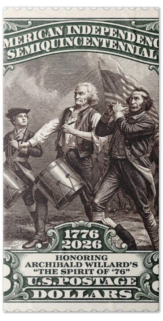 Spirit of '76 Stamp $3 2 - Beach Towel