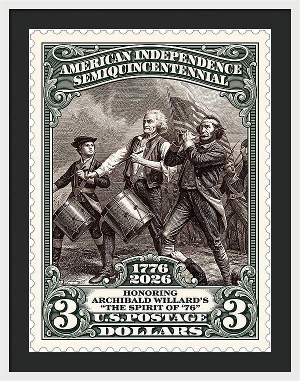 Spirit of '76 Stamp $3 2 - Framed Print