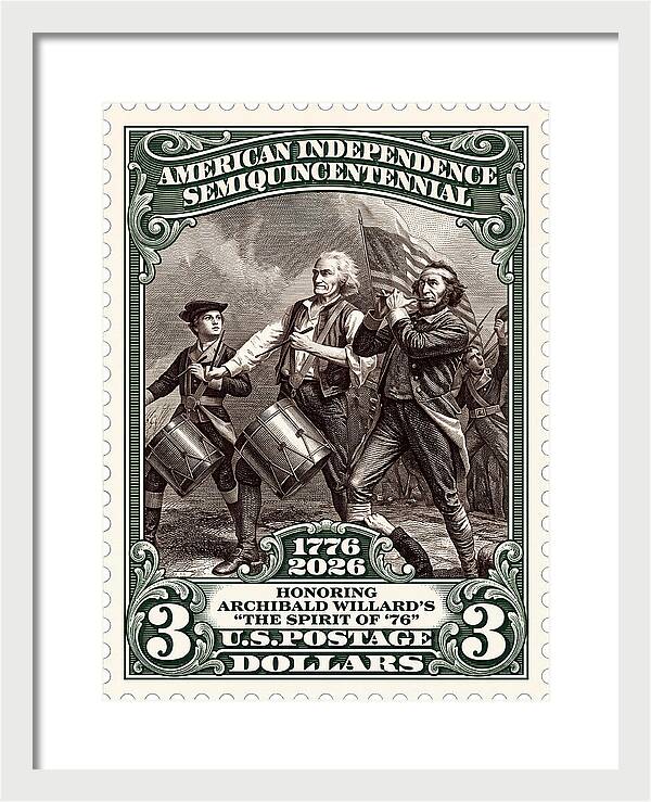 Spirit of '76 Stamp $3 2 - Framed Print