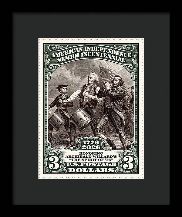 Spirit of '76 Stamp $3 2 - Framed Print