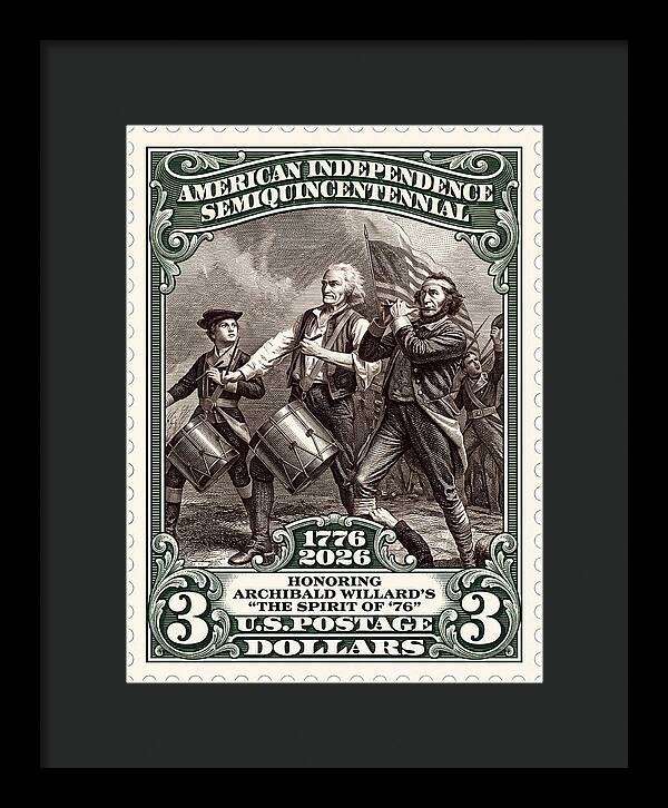 Spirit of '76 Stamp $3 2 - Framed Print