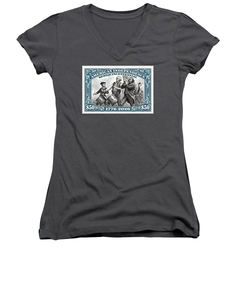 Spirit of '76 Stamp $50 - Women's V-Neck