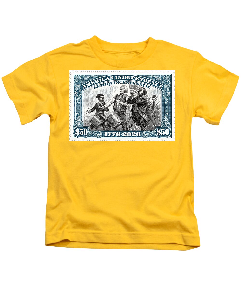 Spirit of '76 Stamp $50 - Kids T-Shirt