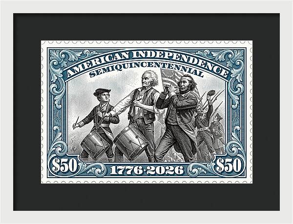 Spirit of '76 Stamp $50 - Framed Print